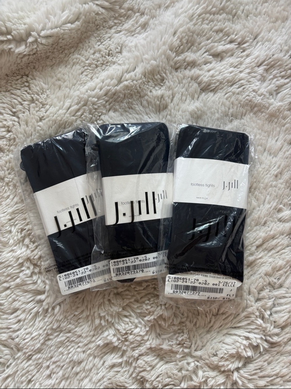 J. Jill NWT Classic Black Footless Tight Get 3 for Cost of 2 Sz Small
